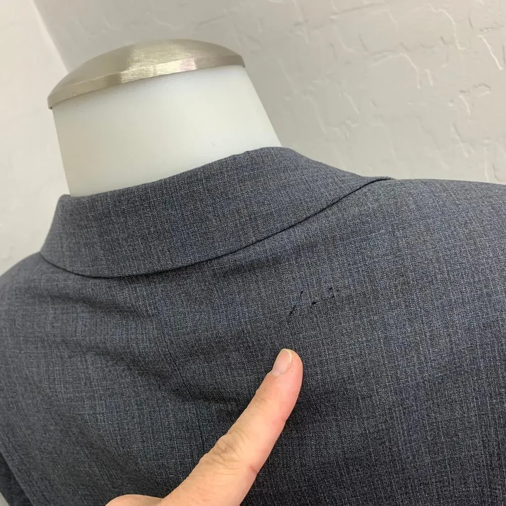 John Varvatos Mens 38S Bedford Jacket 100% Wool Sport Coat Blazer Suit Gray Grey
